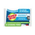 Scotch-Brite Non-Scratch Multi-Purpose Scrub Sponge, 4 2/5 x 2 3/5, Blue, PK3 MP-3-8-D